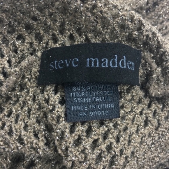 STEVE MADDEN Infinity Scarf Knit Metallic Sparkly Neutral Minimalist Boho NWT - Picture 5 of 6